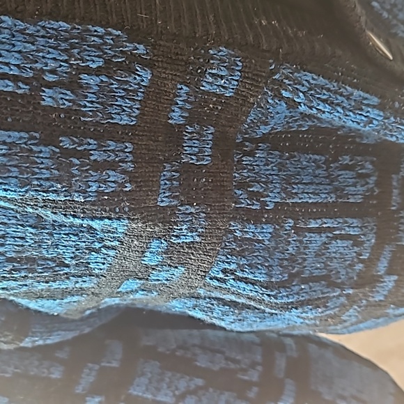 Vintage Zepplin | Blue & Black Pattern Button Sweater Cardigan | Womens M - Picture 3 of 6